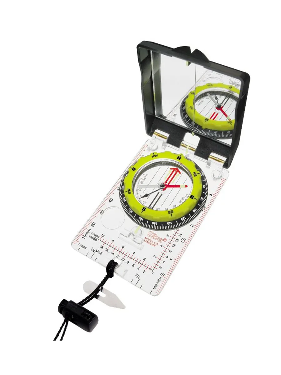 Brújula de espejo graduación métrica e imperial acrilica-1