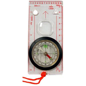 Brújula graduación métrica e imperial acrilica-pequeña